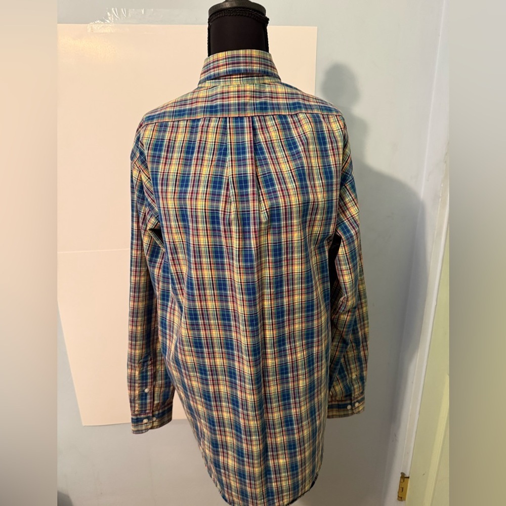 Ralph Lauren Blue and Yellow Plaid Shirt 15-1/2 M - Picture 4 of 4